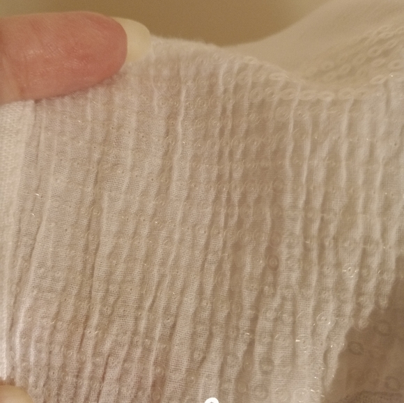 Francesca Bettini Linen Sleeveless Button Up Top SZ Large w/ Sequined detail - Picture 6 of 11